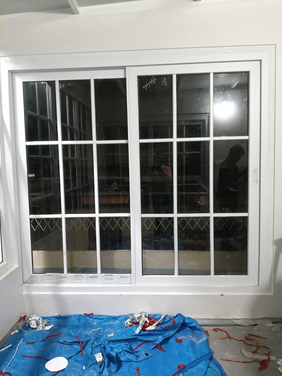 Dual Track Georgian Grid uPVC Sliding Window System
