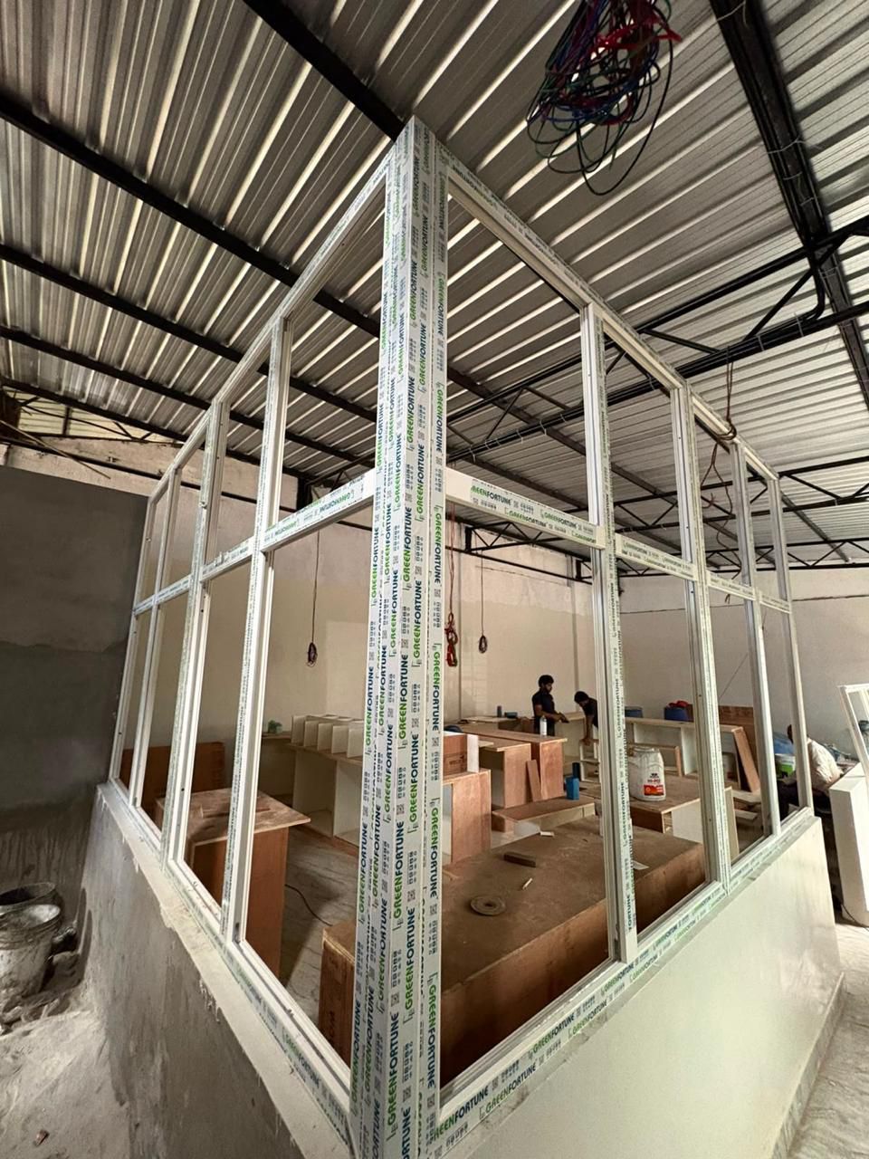 In-House Workshop Assembly of Large Architectural Multi-Bay Window Structure